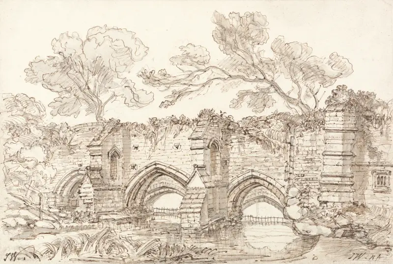 The Old Double Bridge, Bury St. Edmunds av James Ward