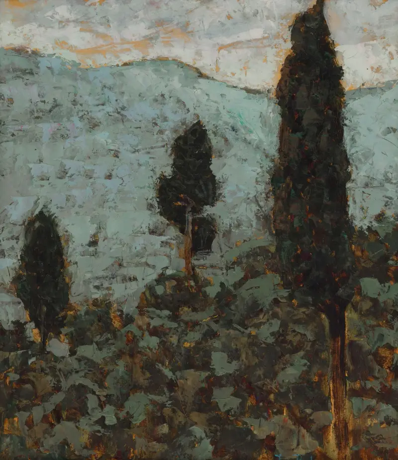 Cypresses under the Mountain av Jan Bohuszewicz