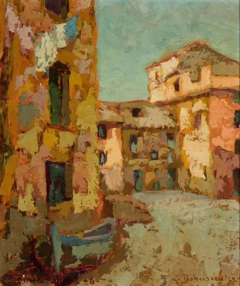 Gamla hus i Boccadasse av Jan Bohuszewicz