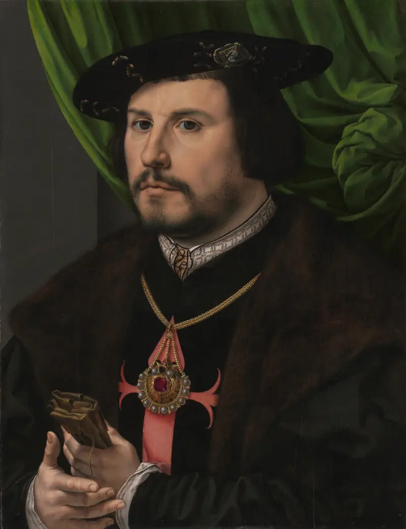 Portrait Of Francisco De Los Cobos Y Molina av Jan Gossaert