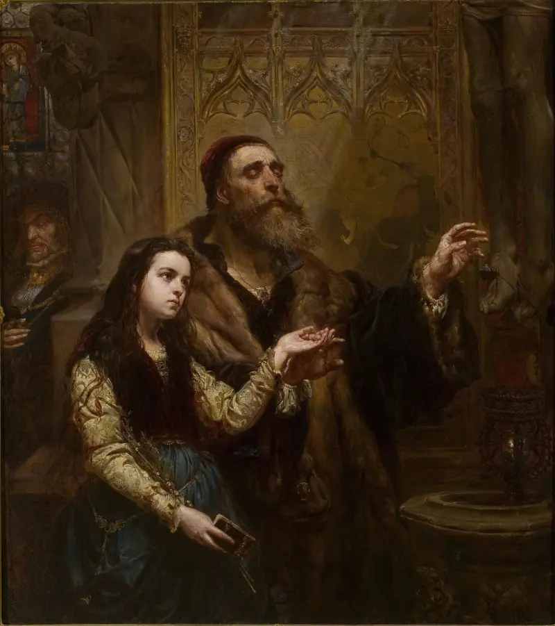 Blinde Veit Stoss med sitt barnbarn av Jan Matejko