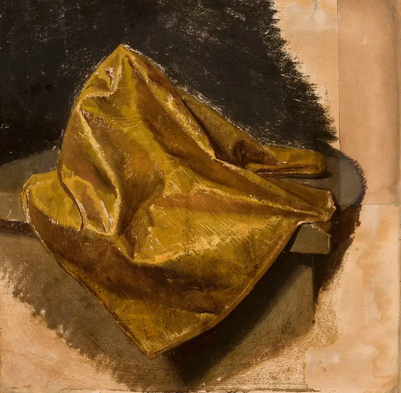 Gyllene tyg, studie till mansdräkt av Jan Matejko