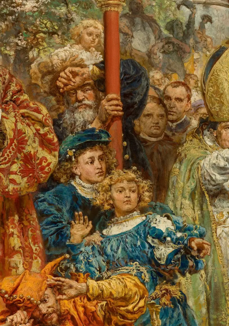 Zawieszenie dzwonu Zygmunta na wieży katedralnej w Krakowie w 1521 roku, Jan Matejko