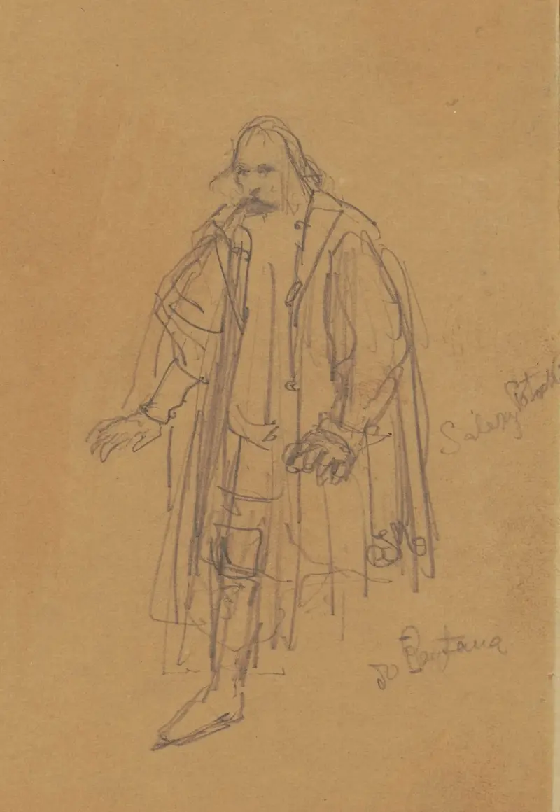 Figur von Franciszek Salezy Potocki zum Gemälde „Rejtan. Der Fall Polens“ von Jan Matejko
