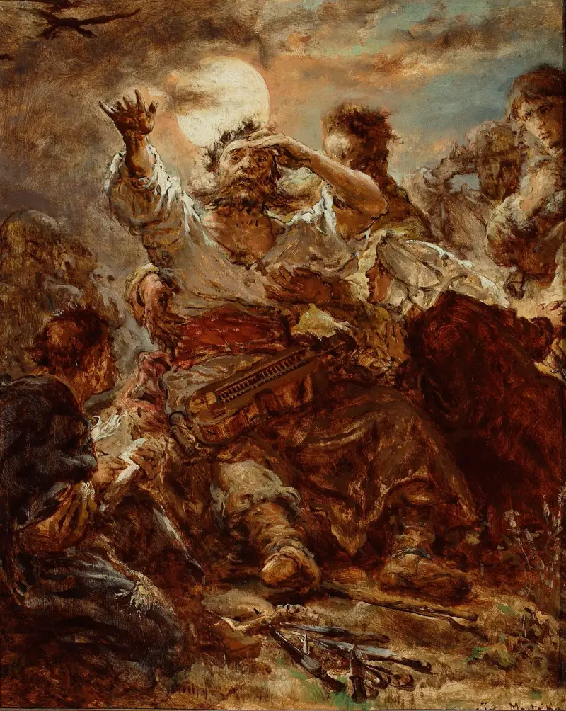Skiss till målningen ”Wernyhora” av Jan Matejko