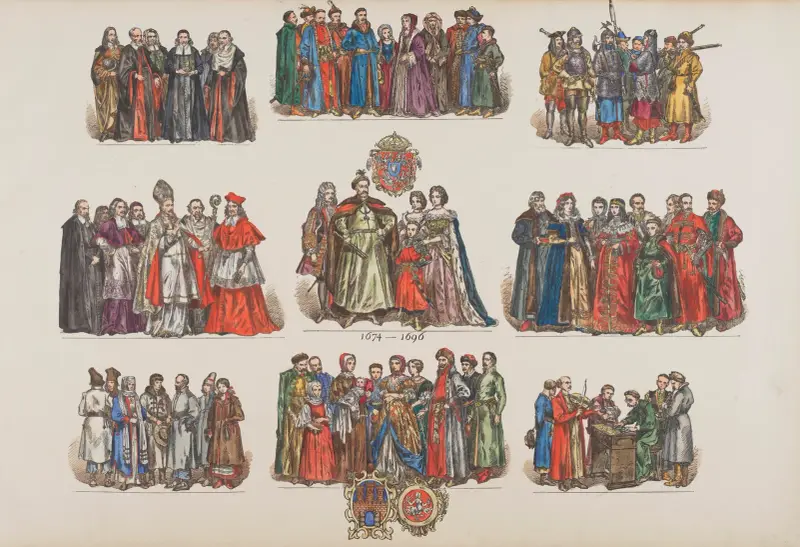 Kläder i Polen (Ubiory w Polsce) – 1200–1795 pl. 10 av Jan Matejko