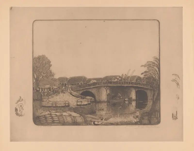 An der Kali Besar in Batavia von Wijnand Otto Jan Nieuwenkamp