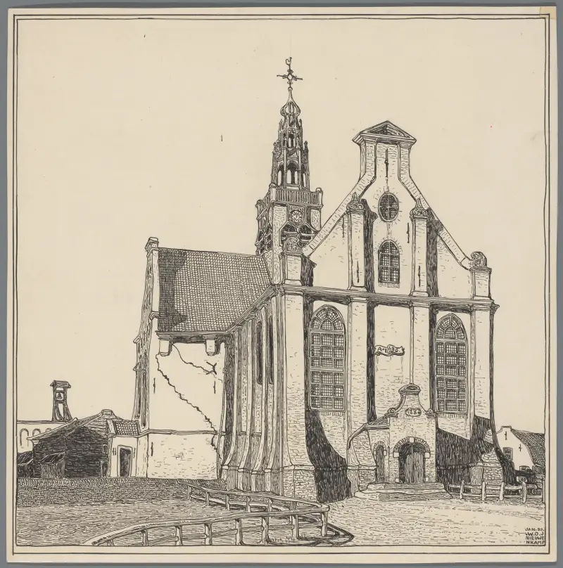 Bullekerk te Zaandam av Wijnand Otto Jan Nieuwenkamp