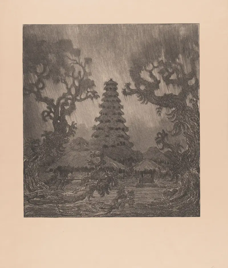 Een tempel in de regen av Wijnand Otto Jan Nieuwenkamp