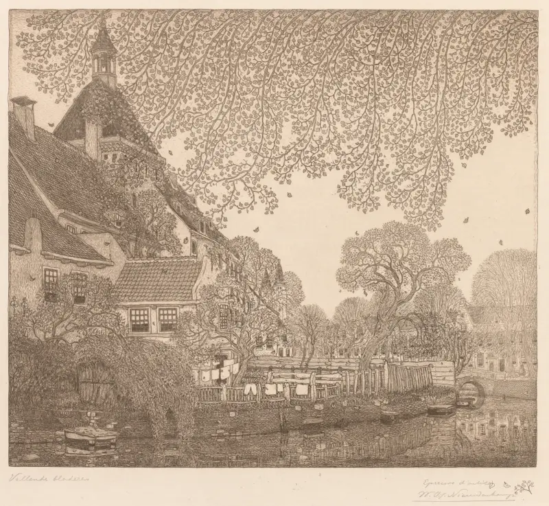 Falling Leaves, Amersfoort av Wijnand Otto Jan Nieuwenkamp