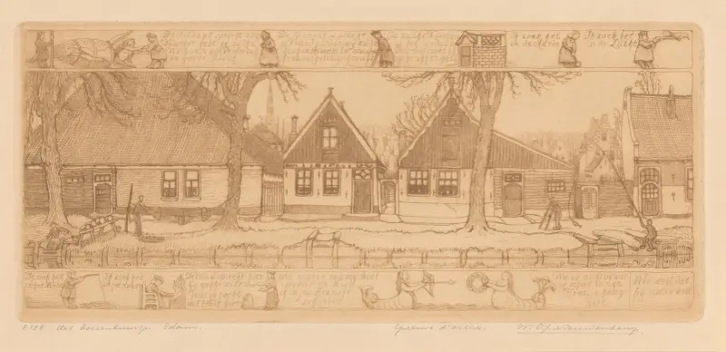 Ett litet bondkvarter i Edam av Wijnand Otto Jan Nieuwenkamp