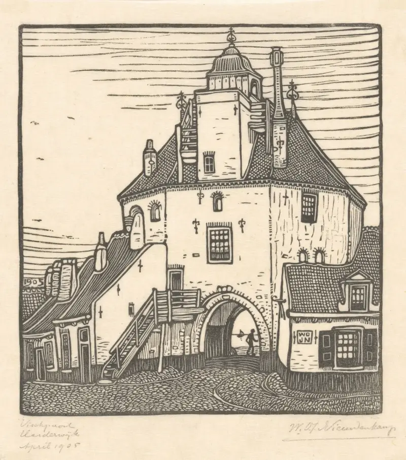 Het Vischpoortje, Harderwijk av Wijnand Otto Jan Nieuwenkamp