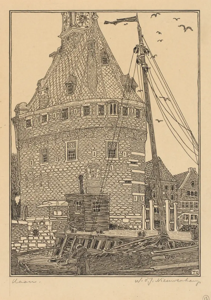 Der Hauptturm von Hoorn von Wijnand Otto Jan Nieuwenkamp