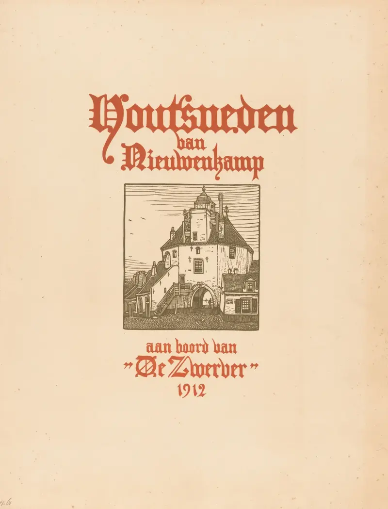 Holzschnitt-Titelblatt von Nieuwenkamp von Wijnand Otto Jan Nieuwenkamp