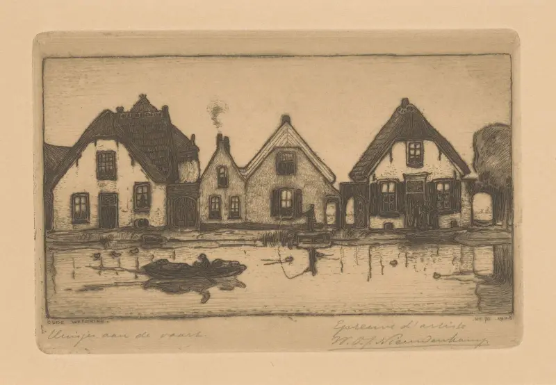Hus vid Oude Wetering av Wijnand Otto Jan Nieuwenkamp