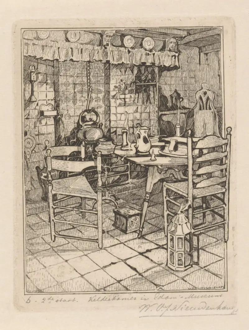 Källarkammaren i Edams museum av Wijnand Otto Jan Nieuwenkamp