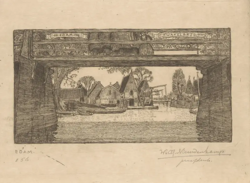 Klaffbron i Edam av Wijnand Otto Jan Nieuwenkamp