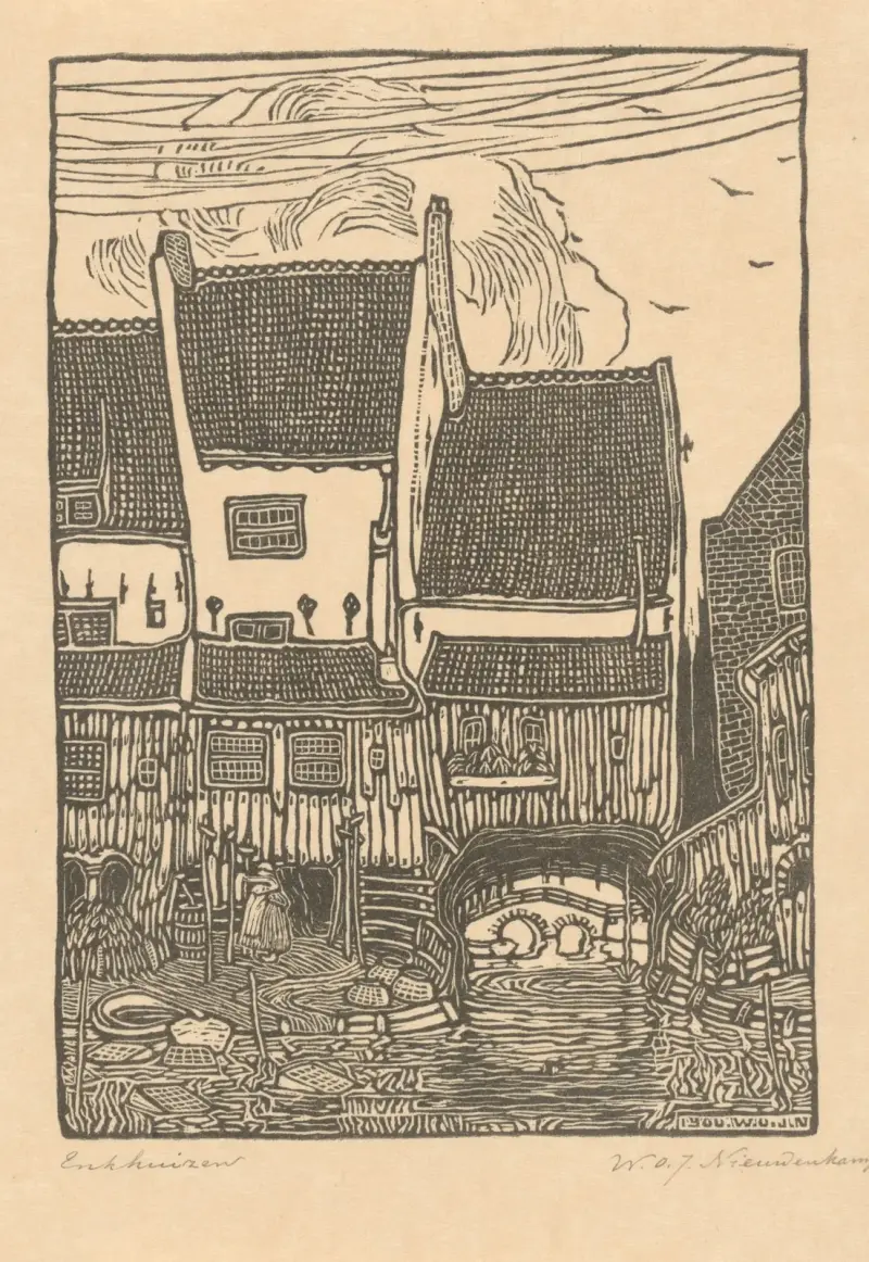 Gamla hus, Enkhuizen av Wijnand Otto Jan Nieuwenkamp