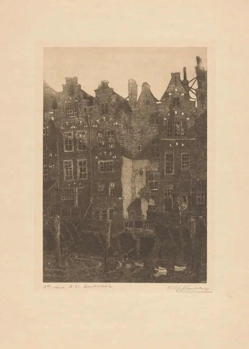 Alte Häuser in Dordrecht von Wijnand Otto Jan Nieuwenkamp