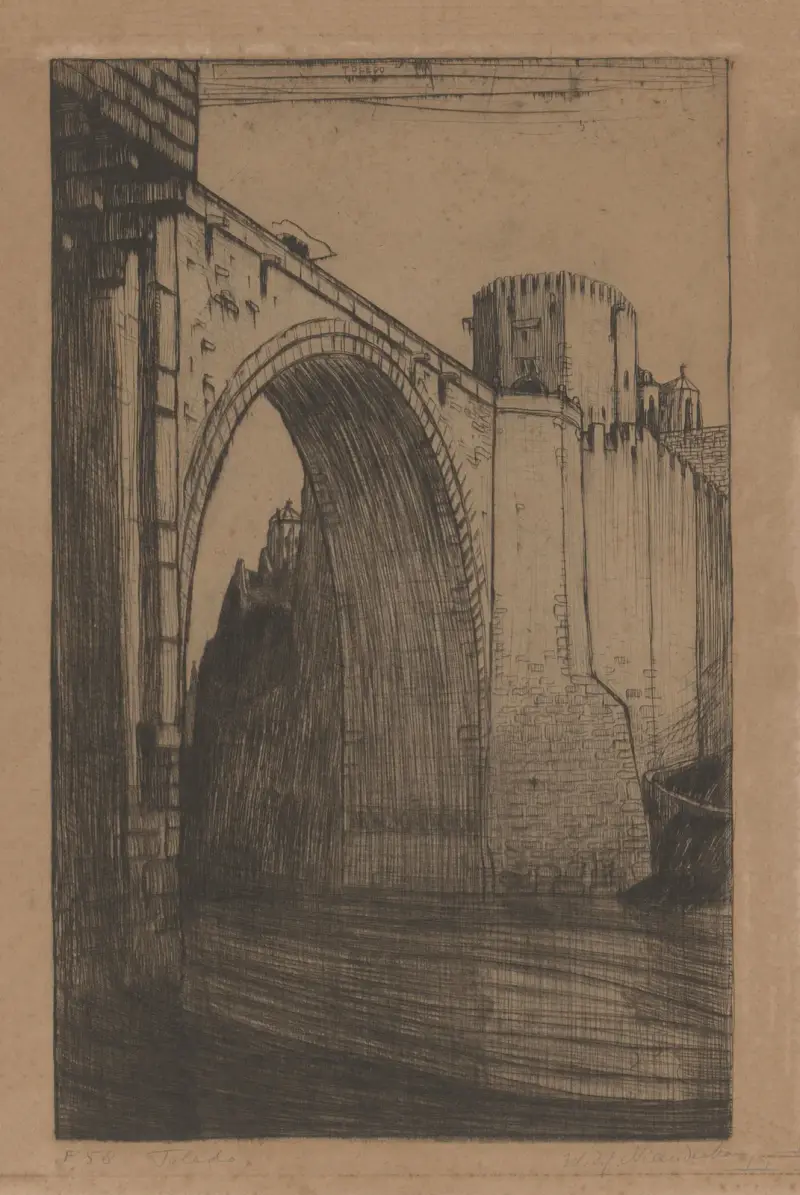 Alcántarabron över Tajo i Toledo av Wijnand Otto Jan Nieuwenkamp