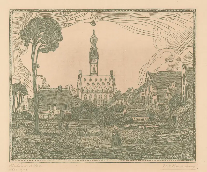 Rådhuset i Veere av Wijnand Otto Jan Nieuwenkamp