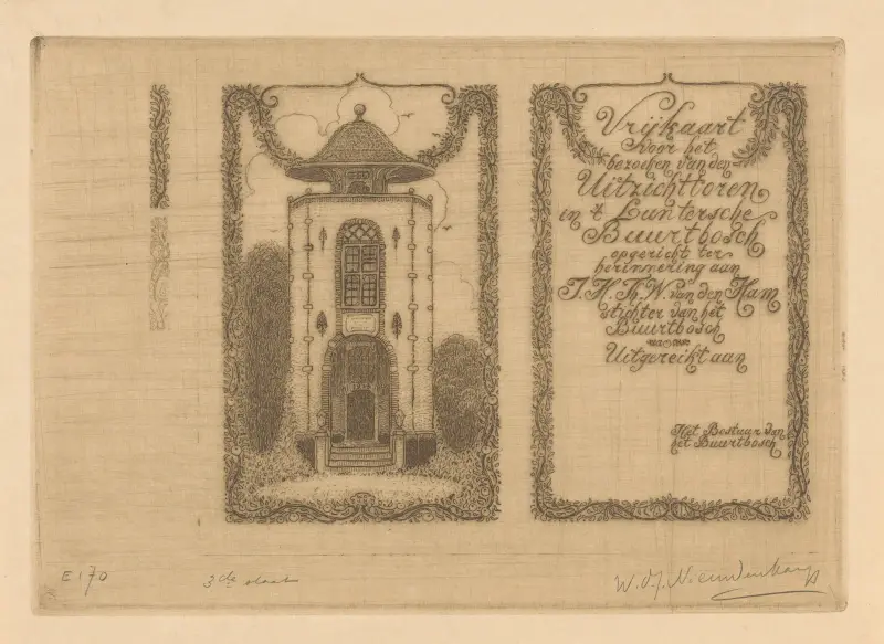 Freikarte für den Aussichtsturm im Lunterschen Buurtbosch von Wijnand Otto Jan Nieuwenkamp
