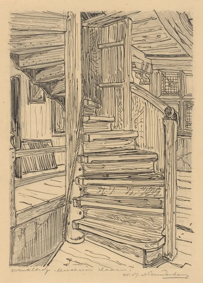 Trappstegsgavel i Westfries Museum i Hoorn av Wijnand Otto Jan Nieuwenkamp