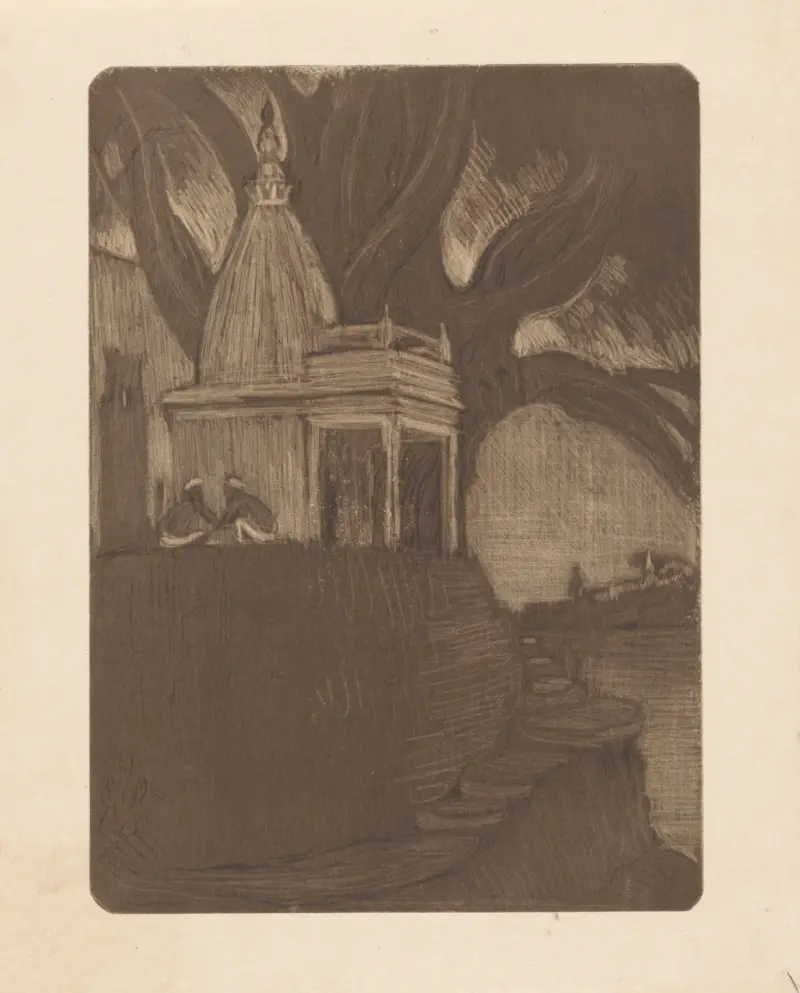 Solnedgång, Benares av Wijnand Otto Jan Nieuwenkamp