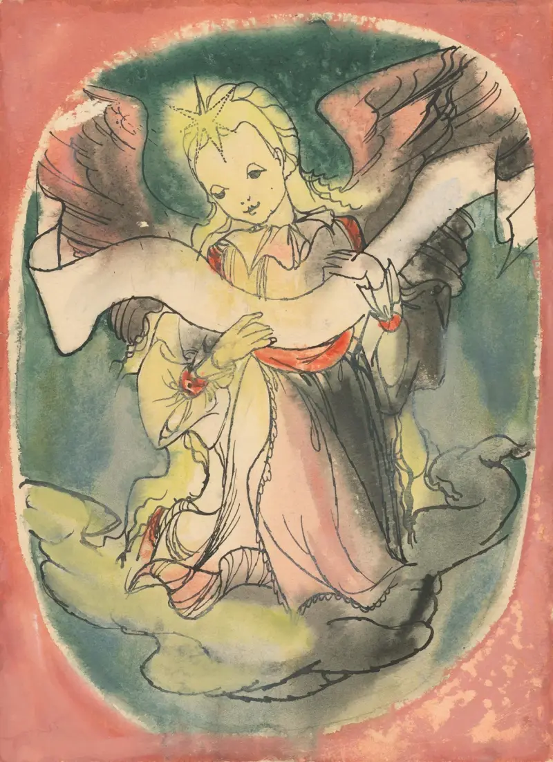 Ängel (Julsillustration) av Ján Novák