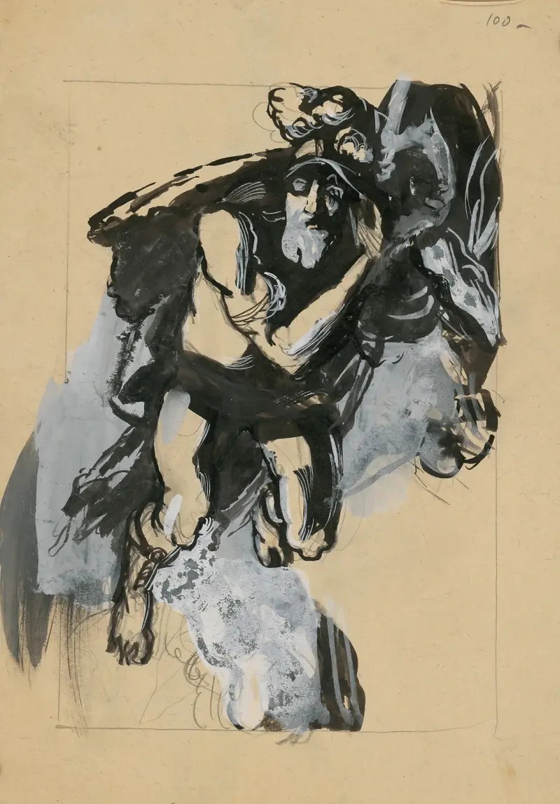 Atlantos in a Helmet av Ján Novák