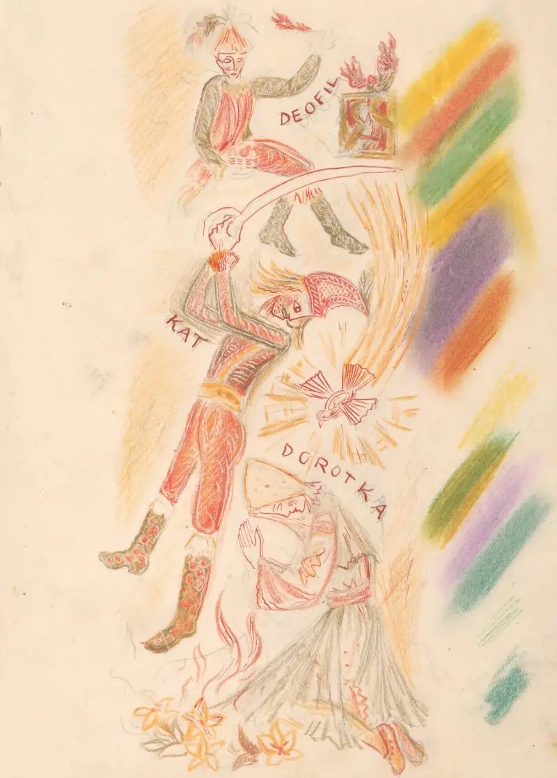 Illustration av legenden om Sankta Dorotea III av Ján Novák