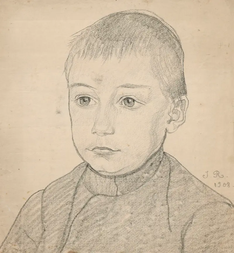 Bust of a child av Jan Rembowski