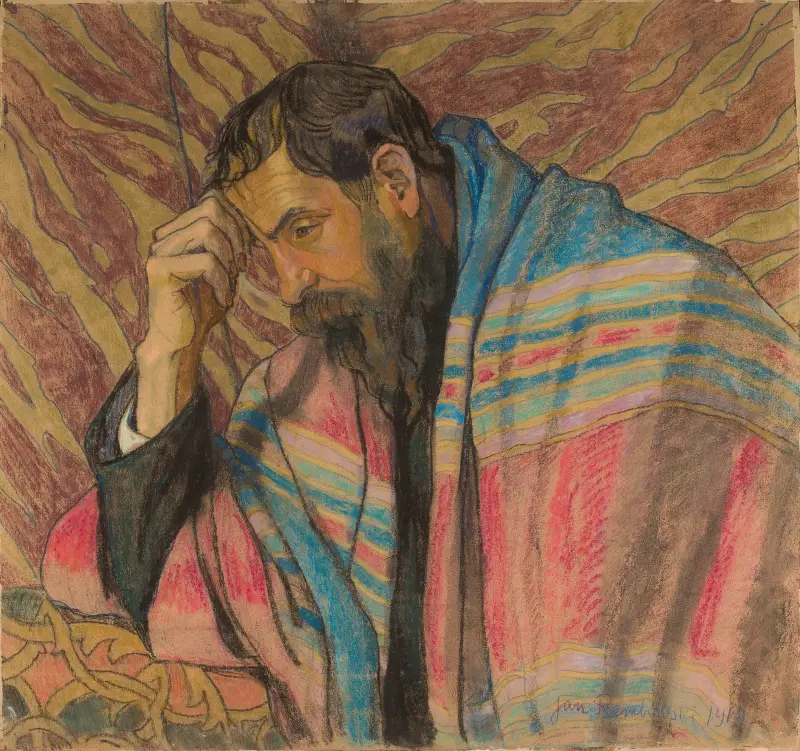 Porträtt av en man (begrundande) av Jan Rembowski