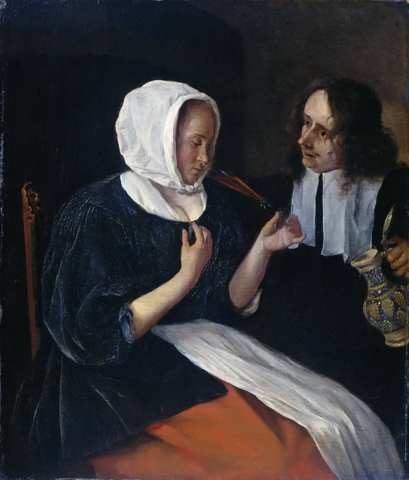 Ett par som dricker av Jan Steen