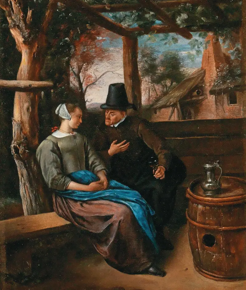 En friare med en ung kvinna av Jan Steen
