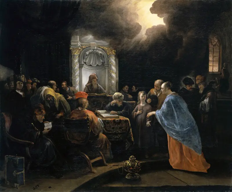 Jesus unter den Schriftgelehrten von Jan Steen