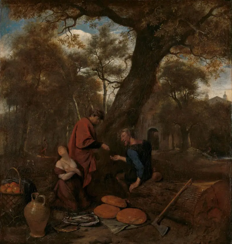 Erysichthon selling his daughter av Jan Steen