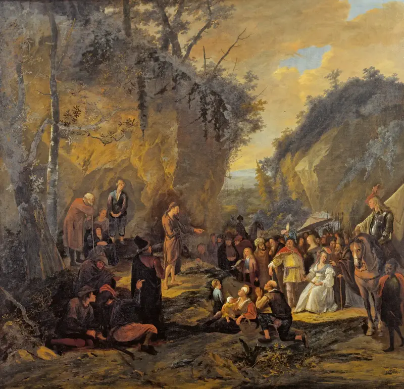 Johannes Döparen predikar av Jan Steen