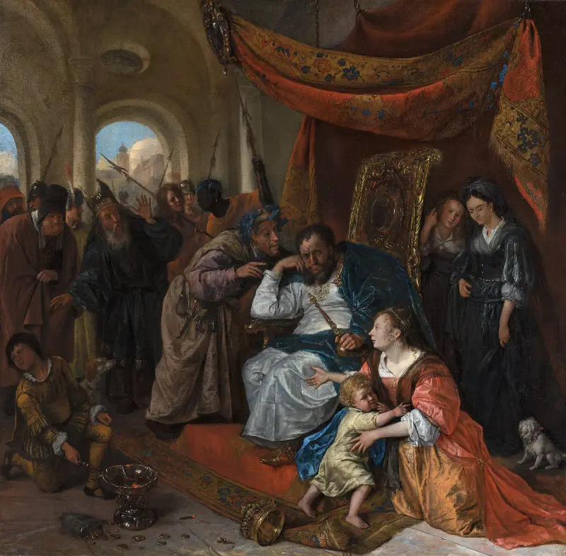 Moses und die Krone des Pharao von Jan Steen