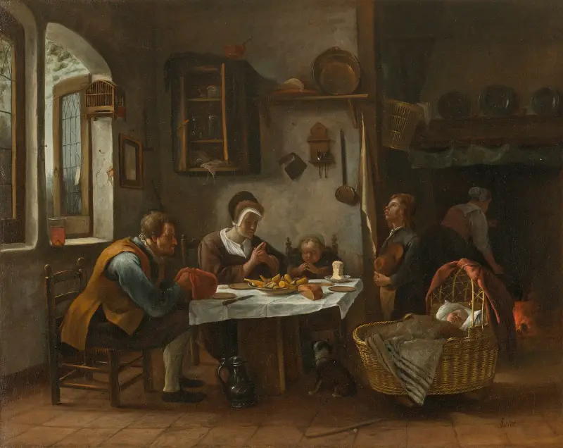 Bön före måltid av Jan Steen