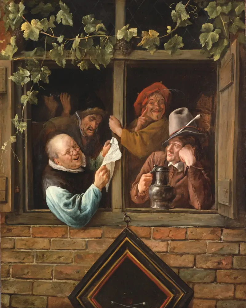 Rétorikové u okna, Jan Steen