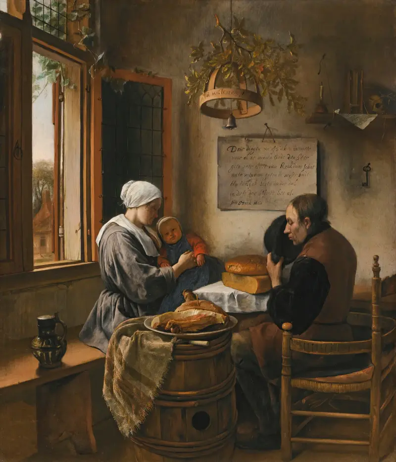 Bönen före måltiden av Jan Steen