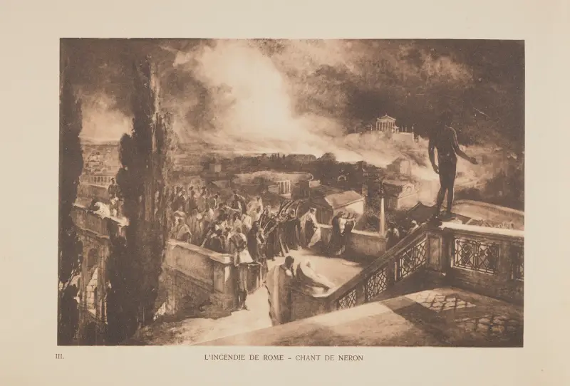 L’incendie De Rome – Chant De Neron av Jan Styka