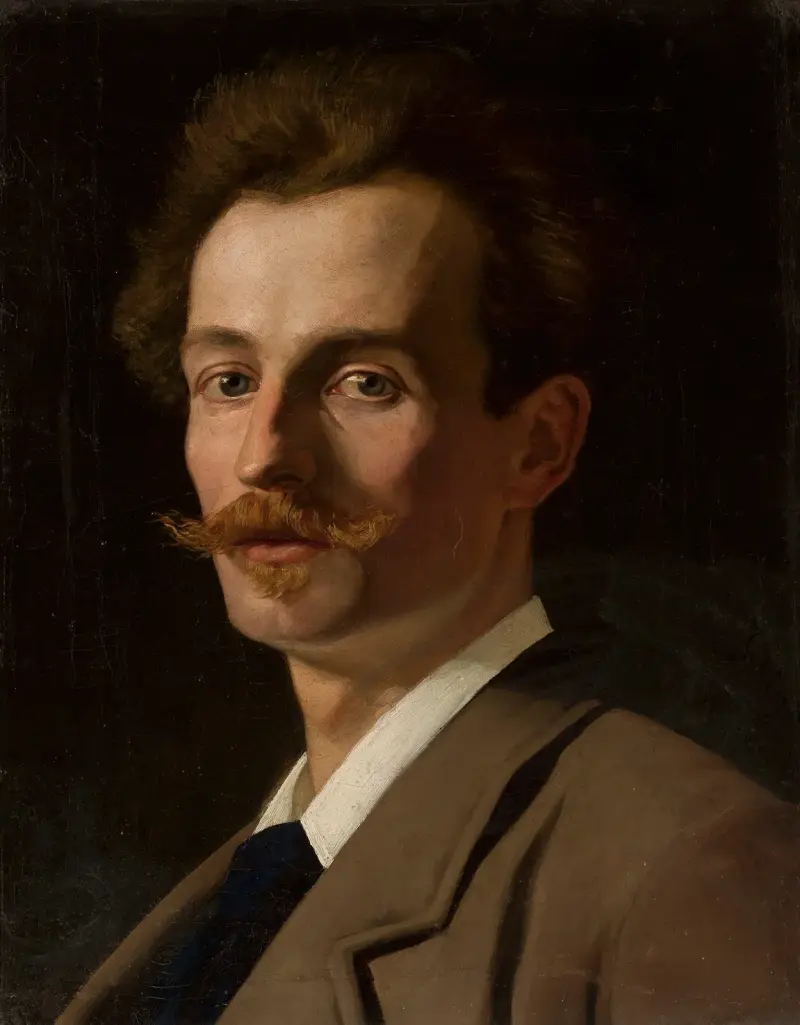 Portrait of Franciszek Krudowski, painter av Jan Styka