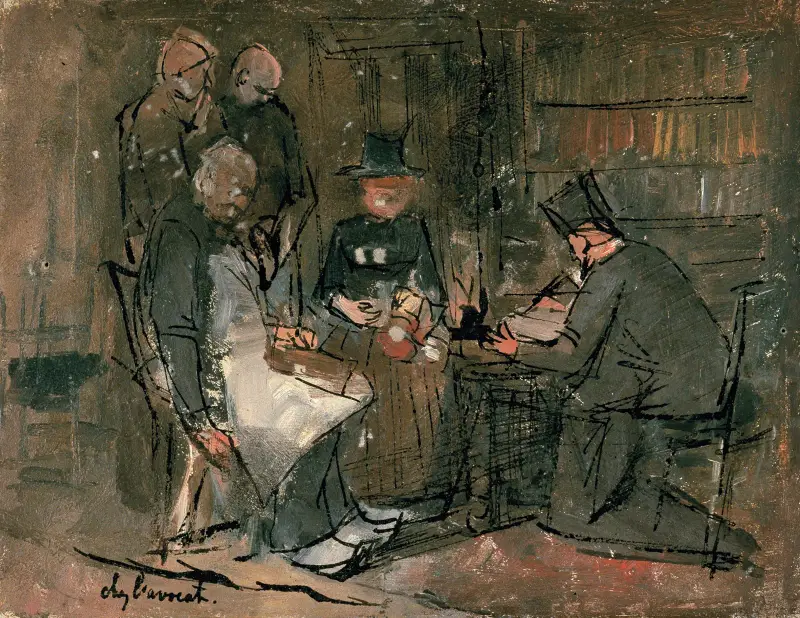 At the Lawyer’s Office (study) av Jan Toorop
