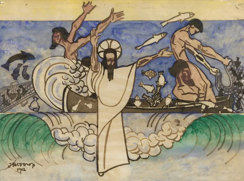 De wonderbare vischvangst av Jan Toorop