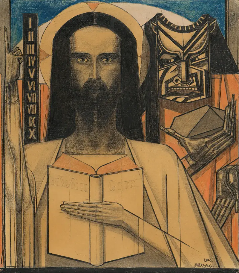 Studie till 'Kristus i öknen' av Jan Toorop