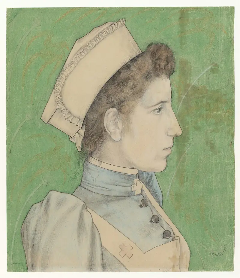 Portrait of Nurse Nelly av Jan Toorop