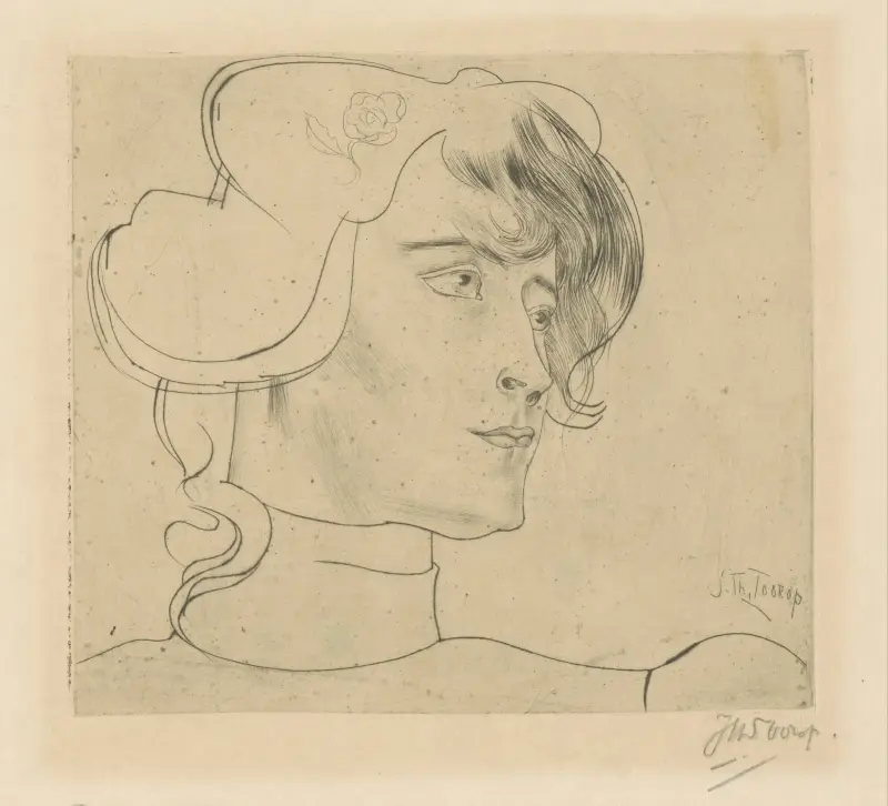 Portret van Marguerite Helfrich av Jan Toorop