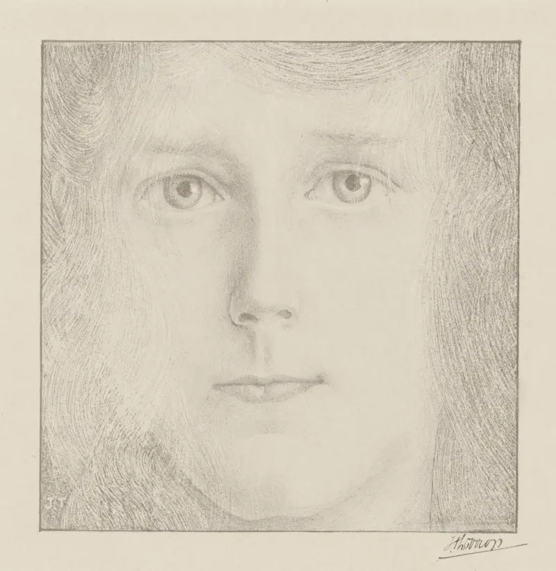 Portret van Willy Timmerman av Jan Toorop